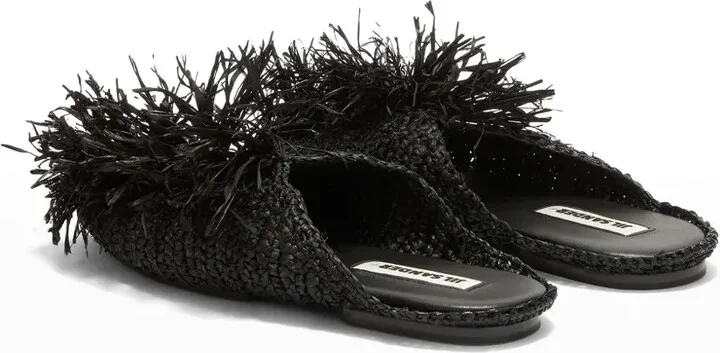 Straw-Embellished Slippers - Image 3