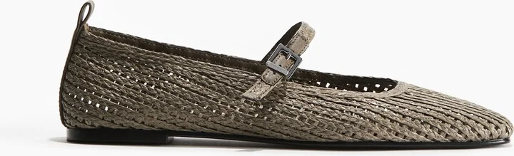 Straw Mary Janes