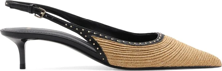 Straw Pointed Toe Slingback Pump - Image 4