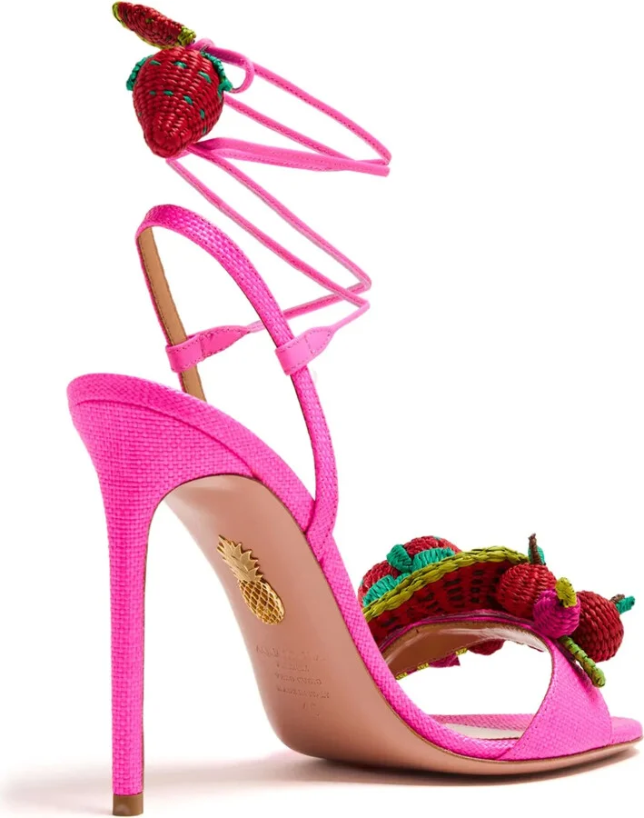 Strawberry Punch 105mm leather sandals - Image 3