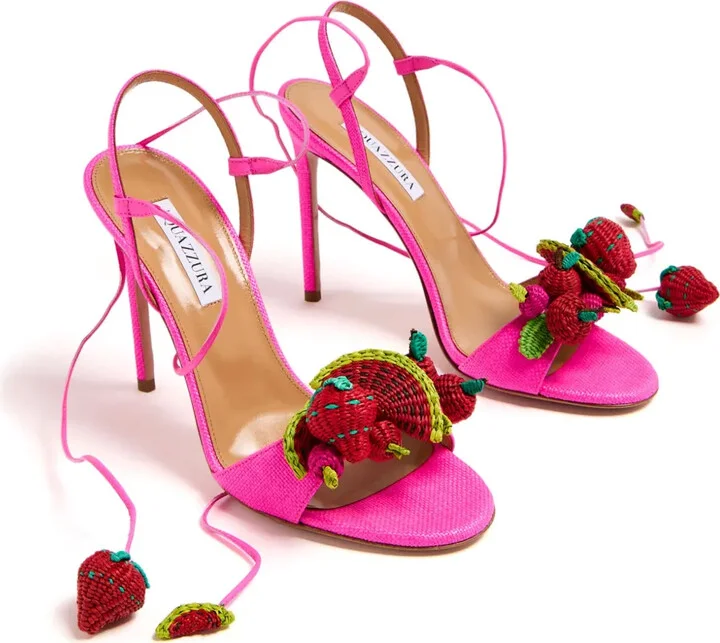 Strawberry Punch 105mm leather sandals - Image 4