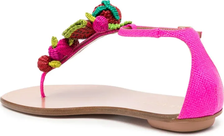 Strawberry Punch woven-embellished sandals - Image 3