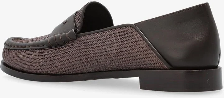 Strawloafer Leather Inserts Penny Loafers - Image 2