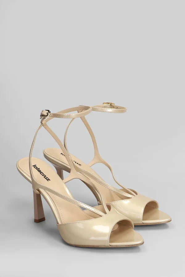 Streep Heel 95 Sandals In Powder Leather - Image 2