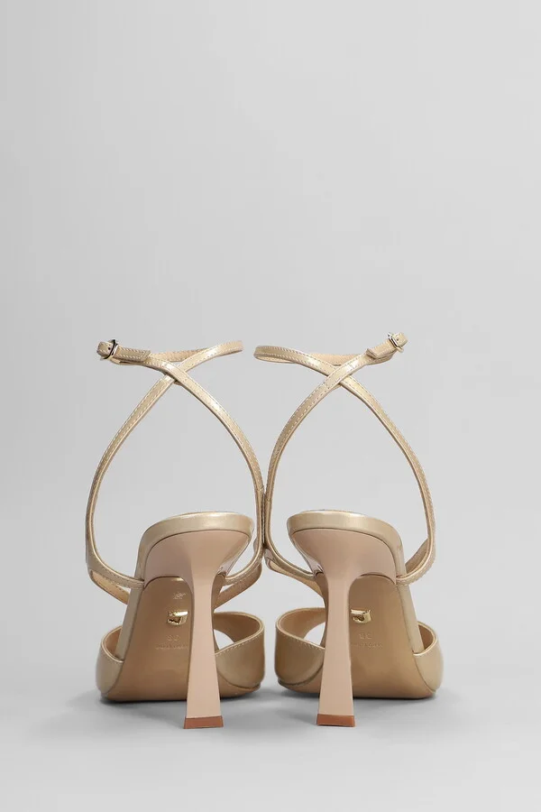 Streep Heel 95 Sandals In Powder Leather - Image 4