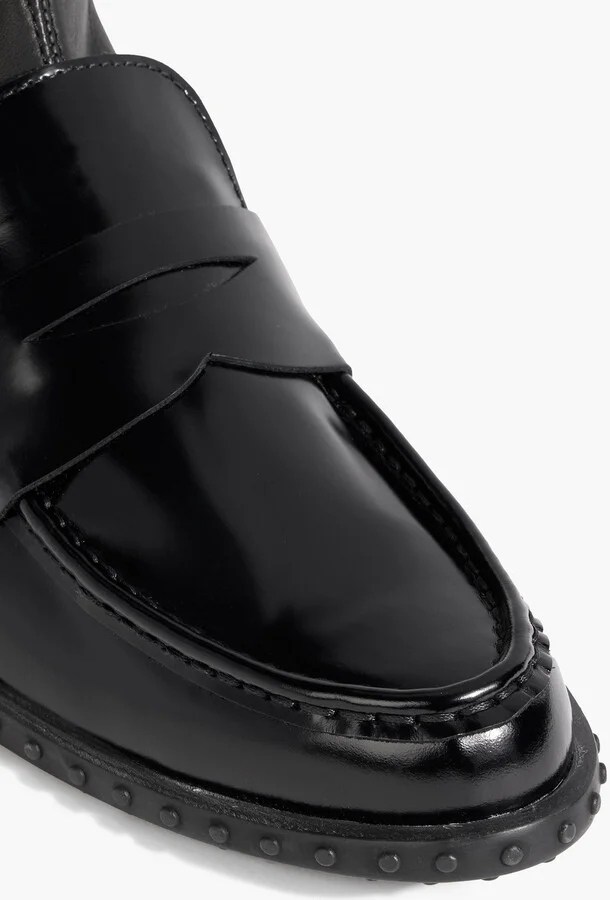 Stretch and glossed-leather boots - Image 4