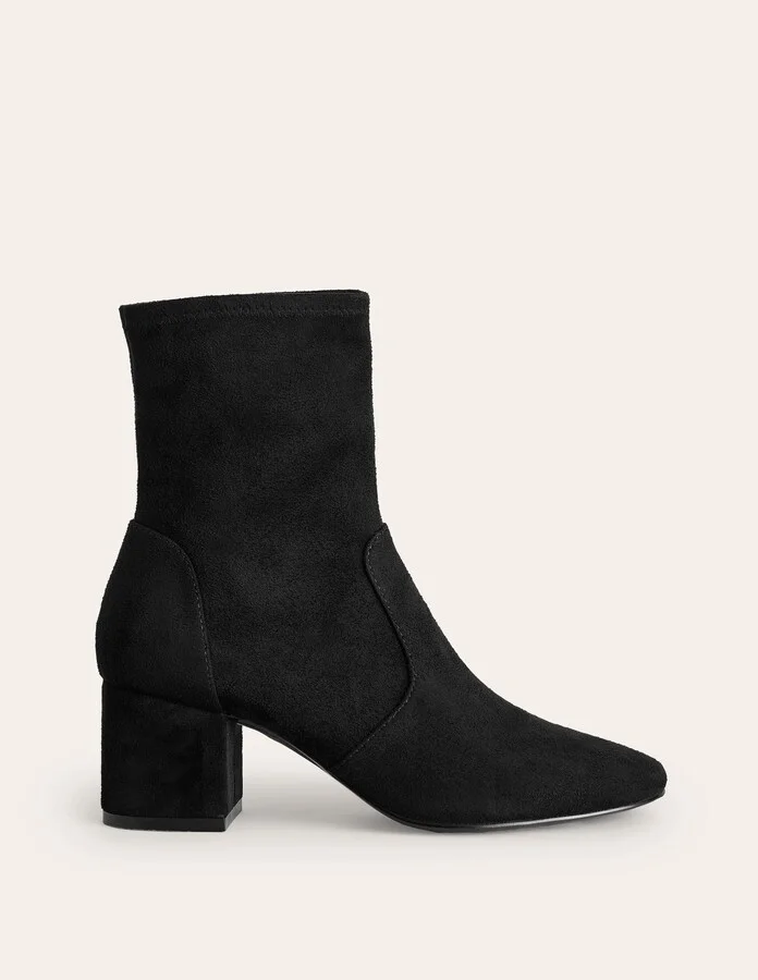 Stretch Ankle Boots, Black