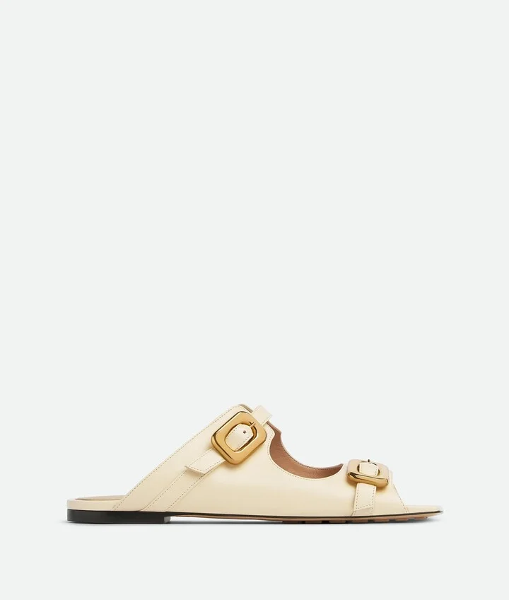 Stretch Buckle Flat Mule