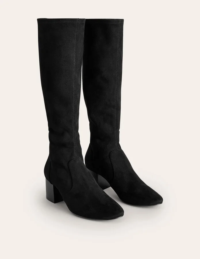 Stretch Knee Heel Boots, Acorn - Image 3