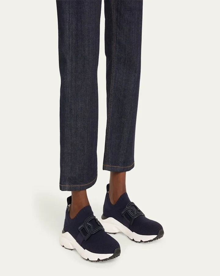 Stretch Knit Chain Runner Sneakers - Image 2