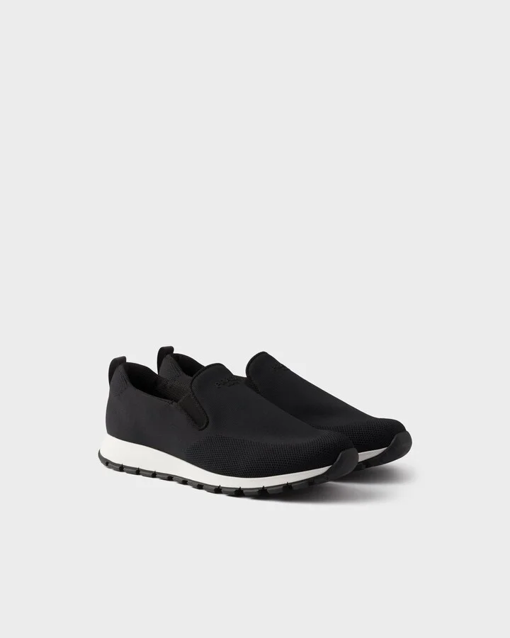 Stretch knit slip-on sneakers
