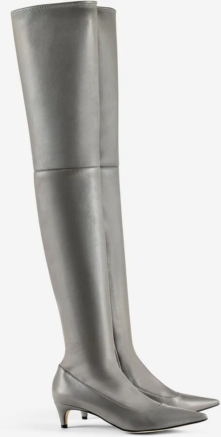 Stretch Leather Over-the-Knee Boot - Image 2