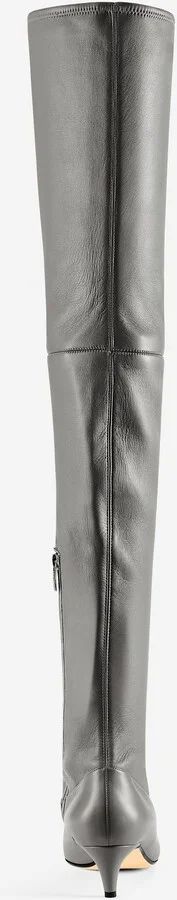 Stretch Leather Over-the-Knee Boot - Image 4
