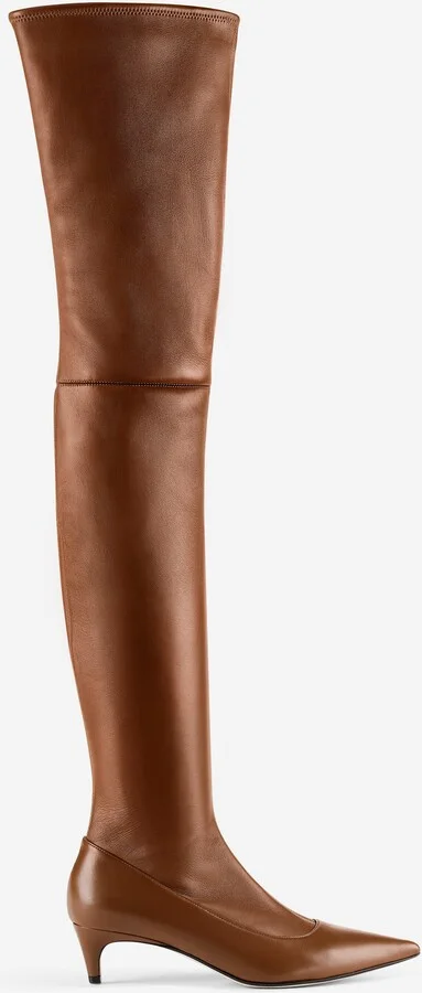 Stretch Leather Over-the-Knee Boot - Image 6