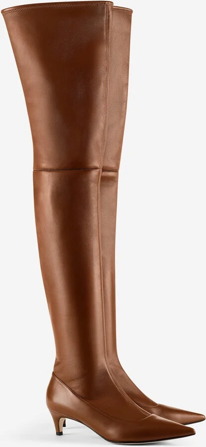 Stretch Leather Over-the-Knee Boot - Image 7