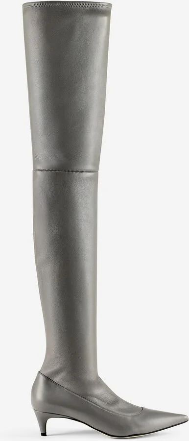 Stretch Leather Over-the-Knee Boot