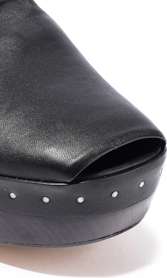 Stretch-leather platform sock boots - Image 4