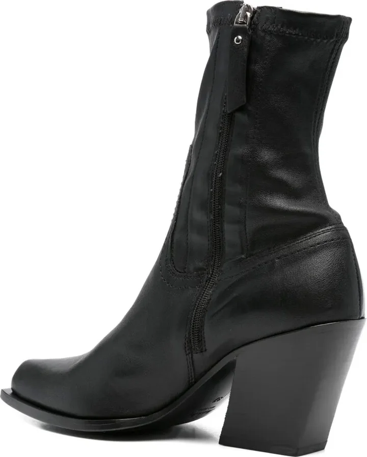 Stretch-Leather Pointed-Toe Boots - Image 3