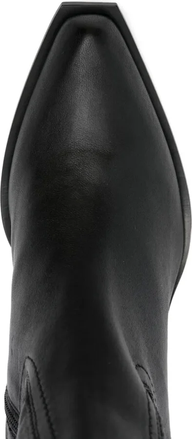 Stretch-Leather Pointed-Toe Boots - Image 4