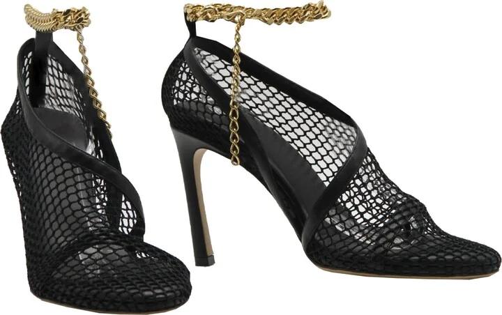 Stretch Sandals In Leather And Mesh - Image 2