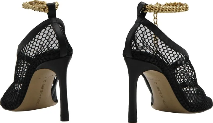 Stretch Sandals In Leather And Mesh - Image 3