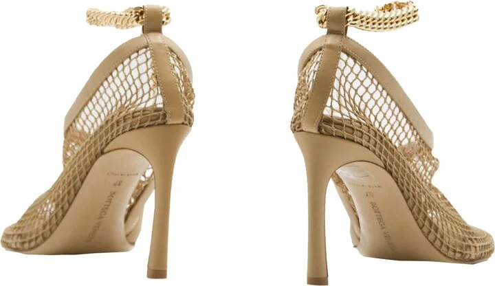 Stretch Sandals In Leather And Mesh - Image 3