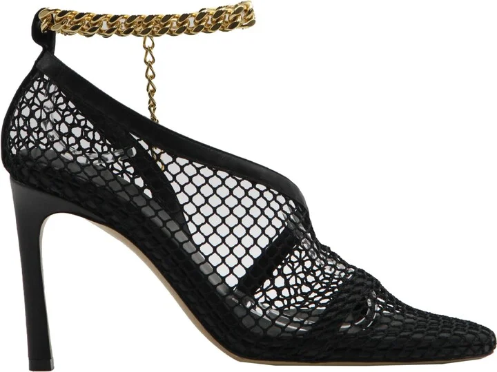 Stretch Sandals In Leather And Mesh