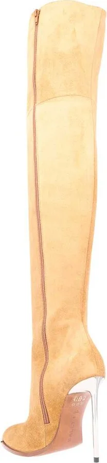 Stretch Suede Over The Knee Boots - Image 3