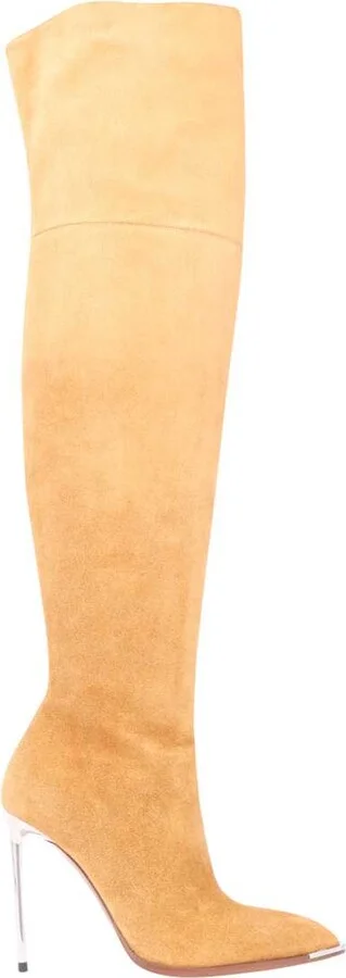 Stretch Suede Over The Knee Boots