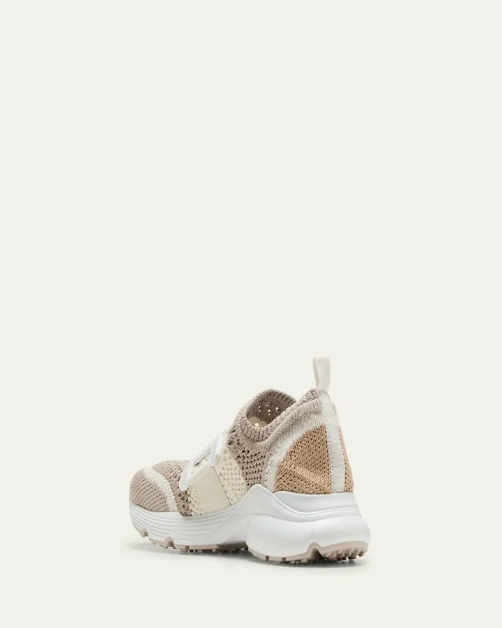 Stretch Woven Cotton Runner Sneakers - Image 3