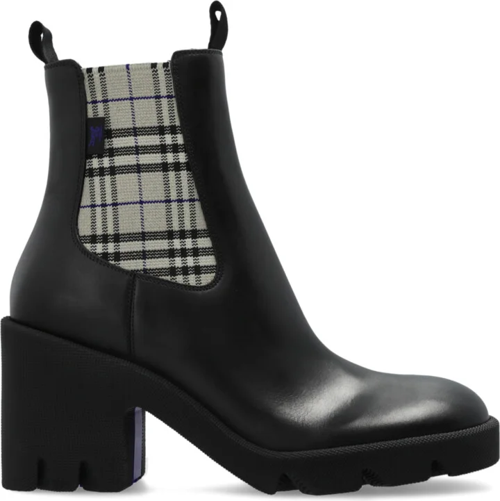 Stride Heeled Ankle Boots, , - Black
