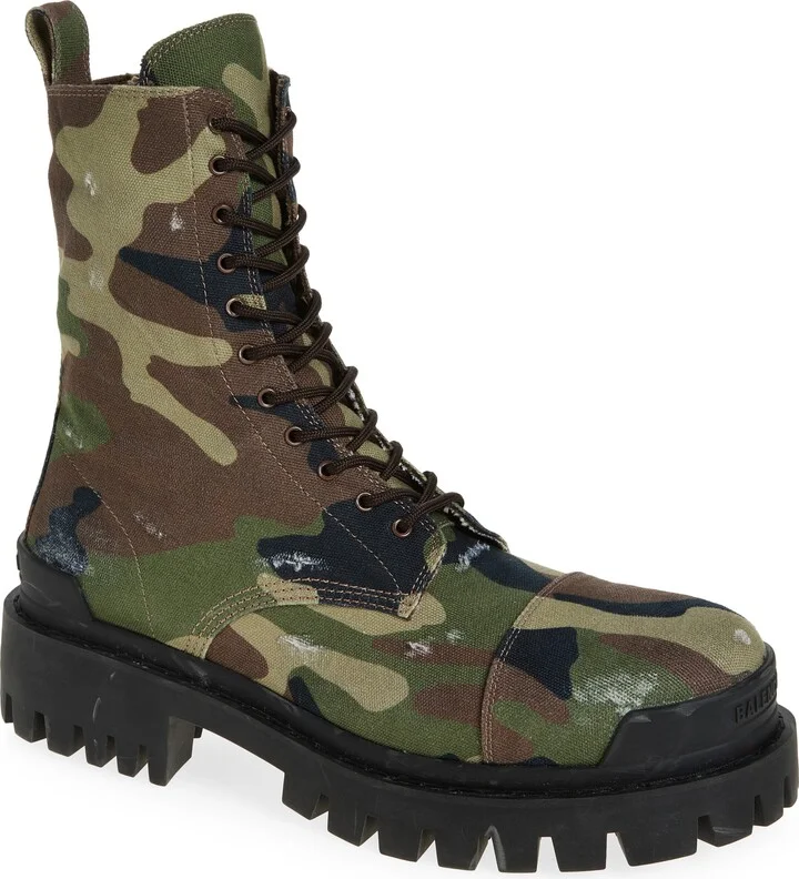 Strike Camo Canvas Combat Boot
