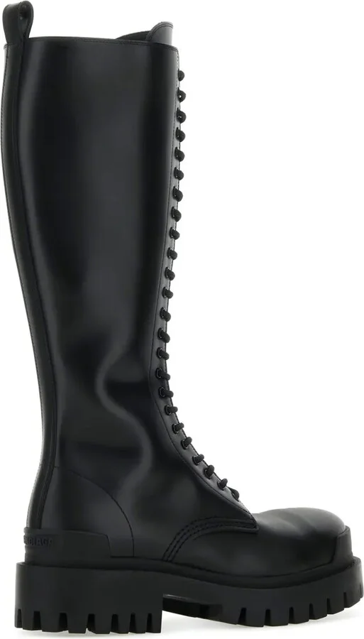 Strike lace-up leather boots - Image 3