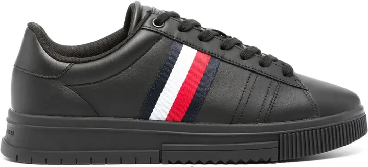 Stripe-Detail Lace-Up Sneakers
