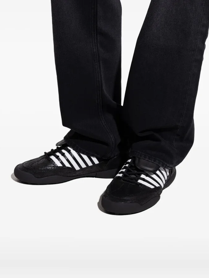 Stripe-Detail Leather Sneakers - Image 4