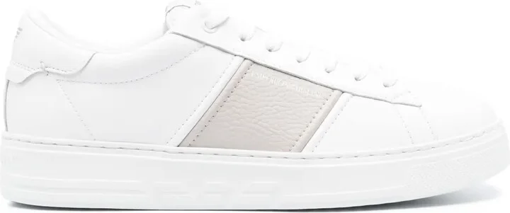 Stripe-Detail Leather Sneakers