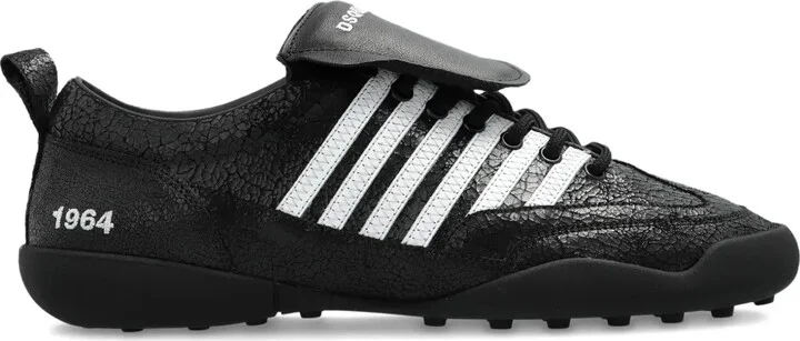 Stripe-Detail Leather Sneakers
