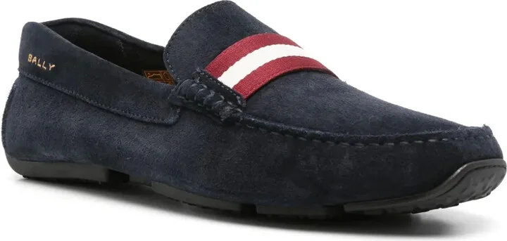 Stripe-Detail Suede Loafers - Image 2