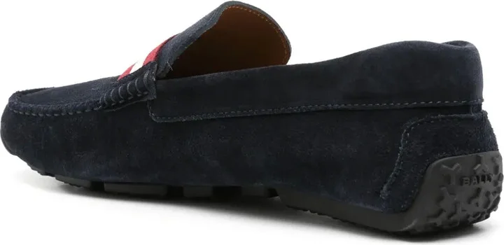 Stripe-Detail Suede Loafers - Image 3