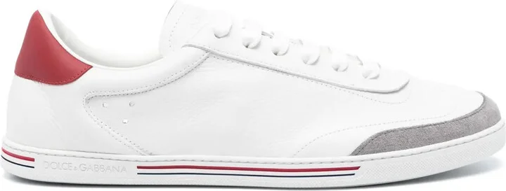 Stripe-Detailing Leather Sneakers