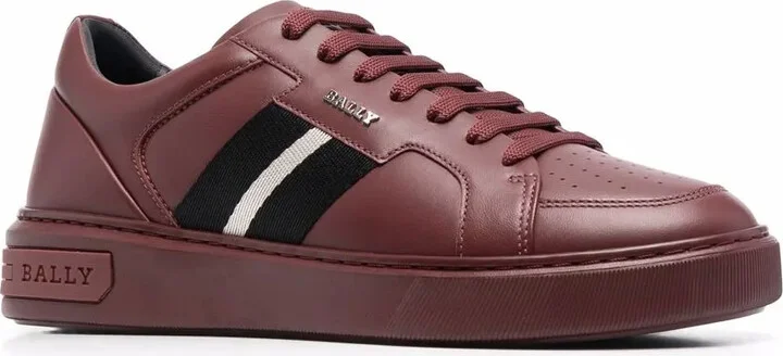 Stripe-Embellished Leather Sneakers - Image 2