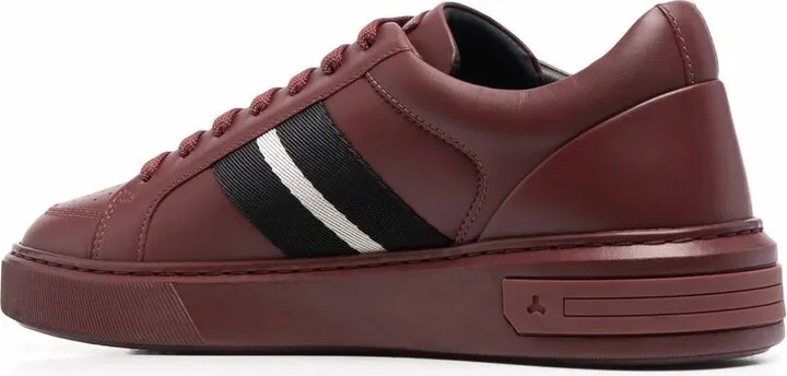 Stripe-Embellished Leather Sneakers - Image 3