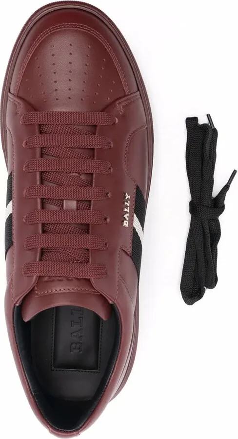 Stripe-Embellished Leather Sneakers - Image 4