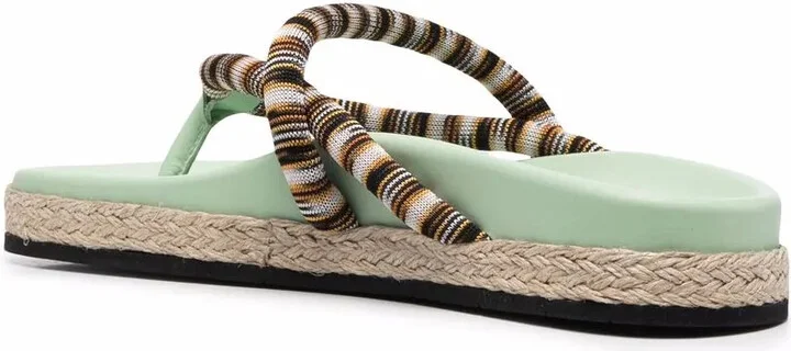 Stripe-Strap Flip-Flop Sandals - Image 3