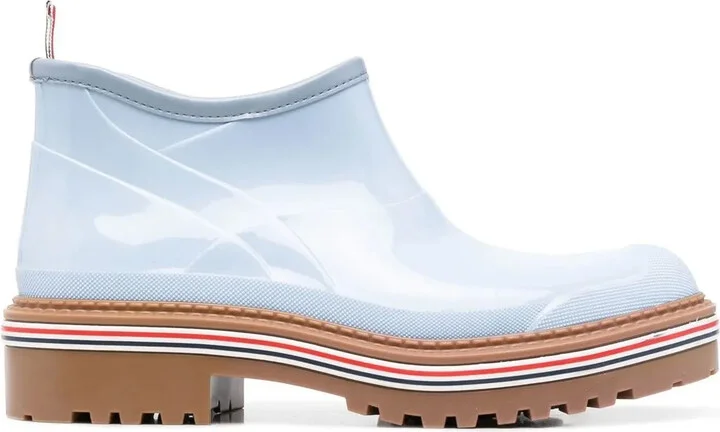Stripe-Trim Ankle Boots