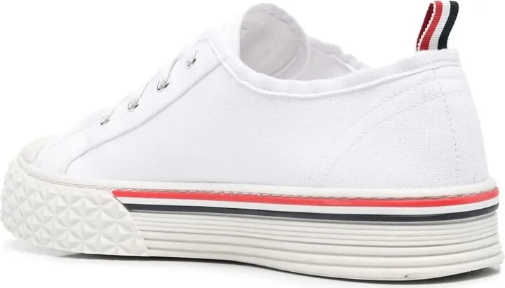 Stripe-Trim Lace-Up Sneakers - Image 3