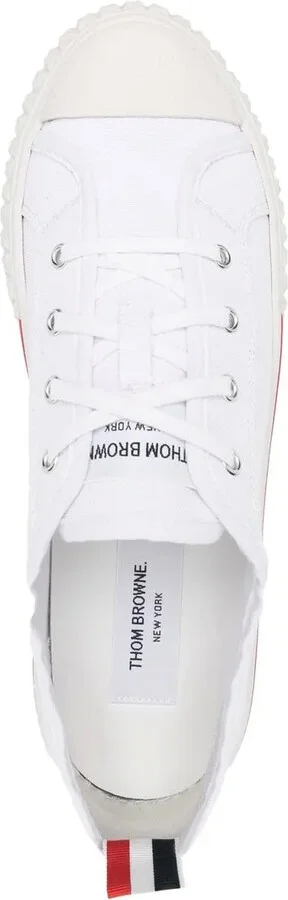 Stripe-Trim Lace-Up Sneakers - Image 4
