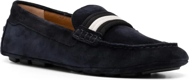 Striped-Edge Suede Loafers - Image 2