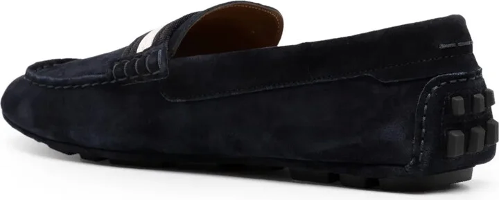 Striped-Edge Suede Loafers - Image 3