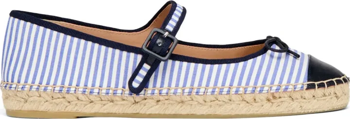 Striped Flat Espadrilles